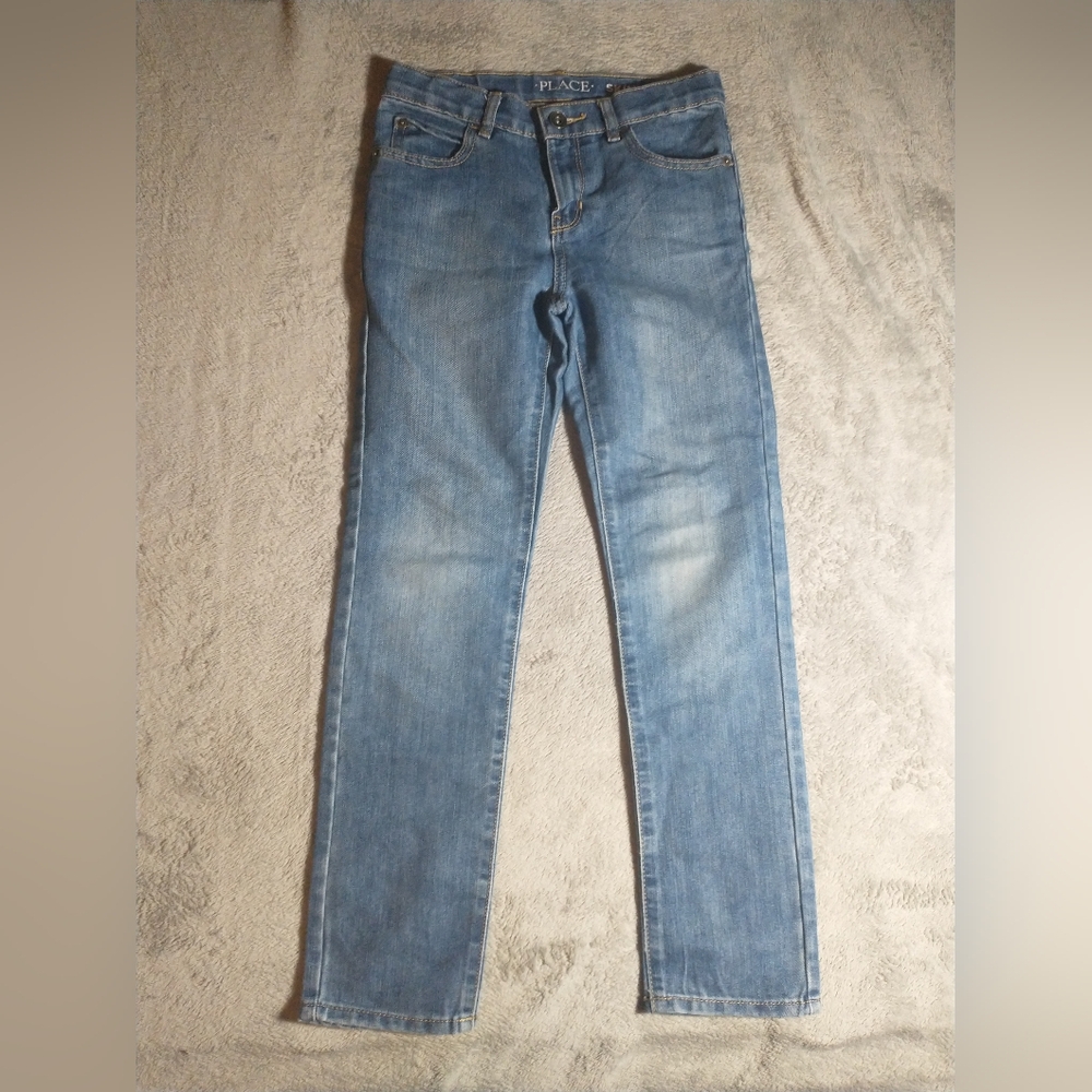 The Children's Place Skinny Fit Blue Washed-Look (RN#59284) Jeans - Size 8